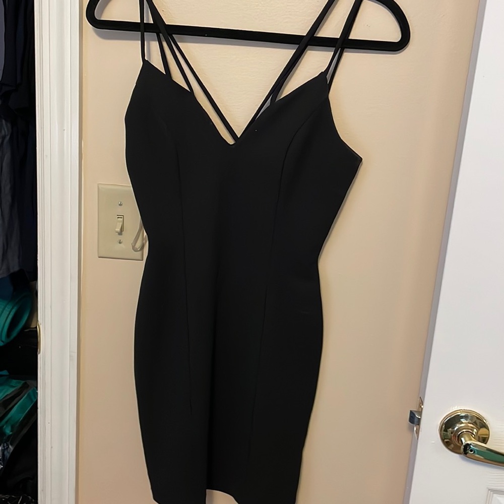 Black mini dress